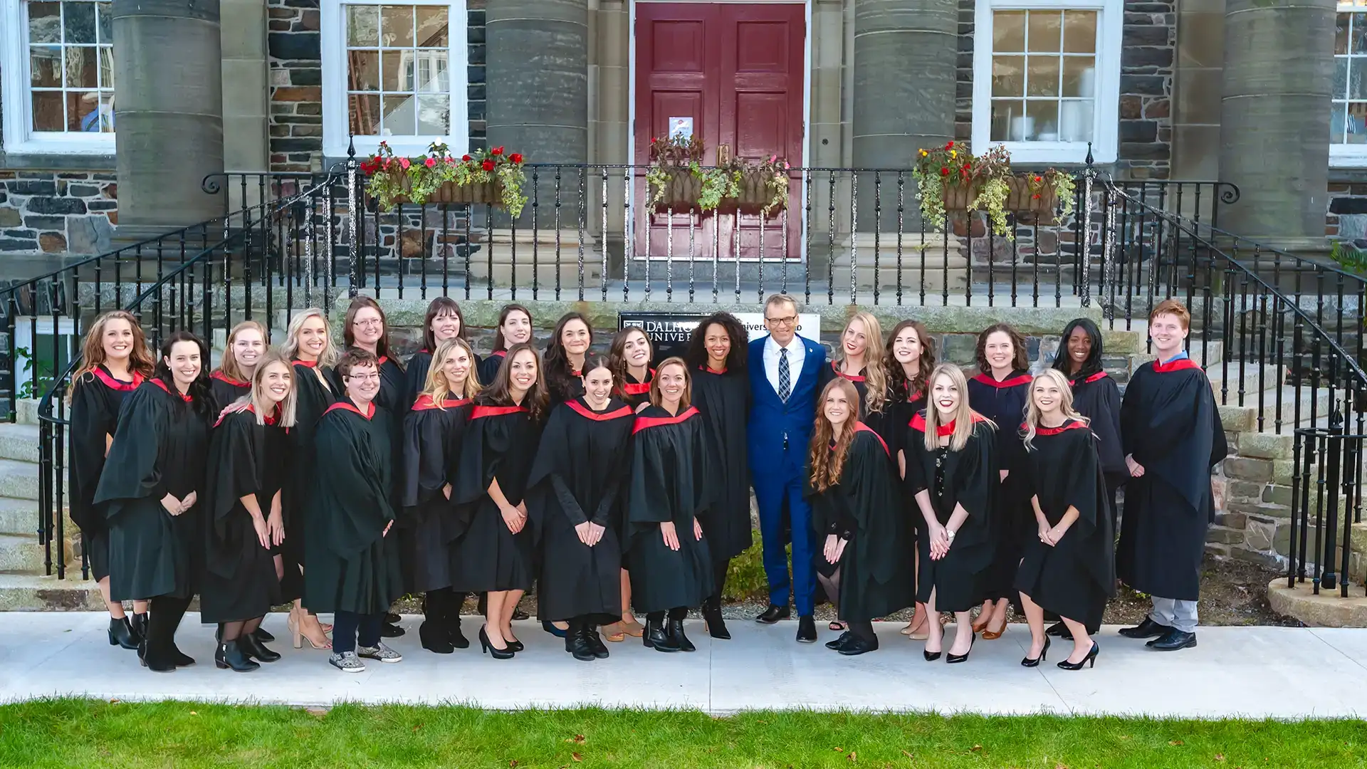 Dalhousie University Master of Science graduation class group portrait with professor in Halifax #mitphotographyca #DalGrad